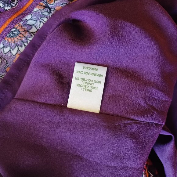 Garnet Hill Floral Drop Waist Dress, 3/4 Sleeve, Lined, Size 04 - Picture 8 of 8